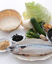 Menü mit Fisch
